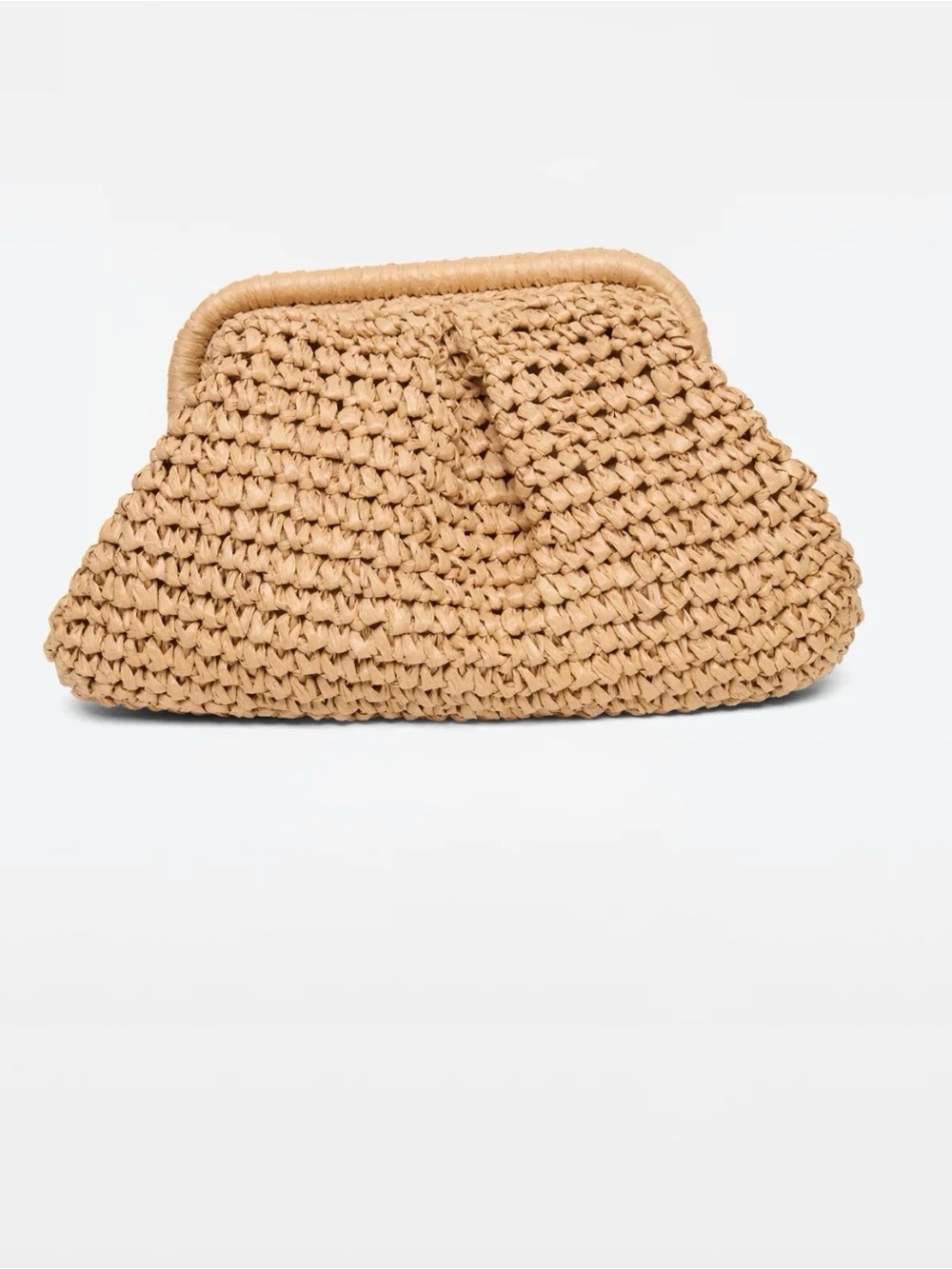 🔘l*space “harmony” Woven Straw Clutch with Gold Chain - Tan - Picture 4 of 12